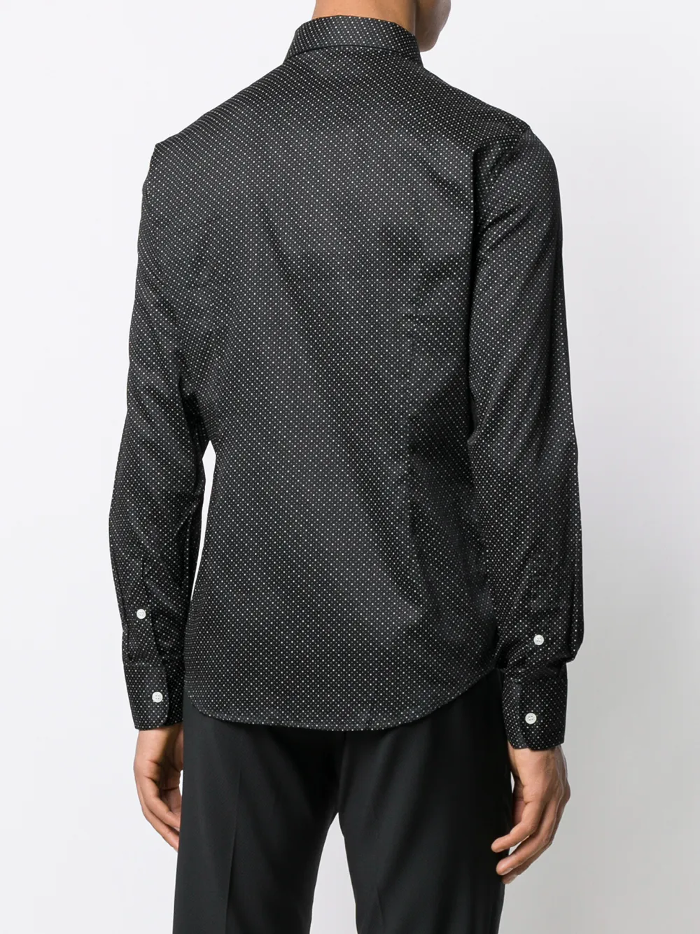 Emporio Armani Shirt met polka dots Zwart