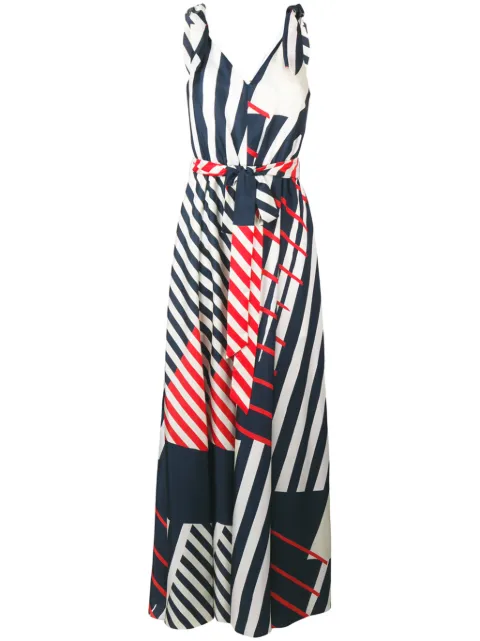 Paule Ka striped evening dress