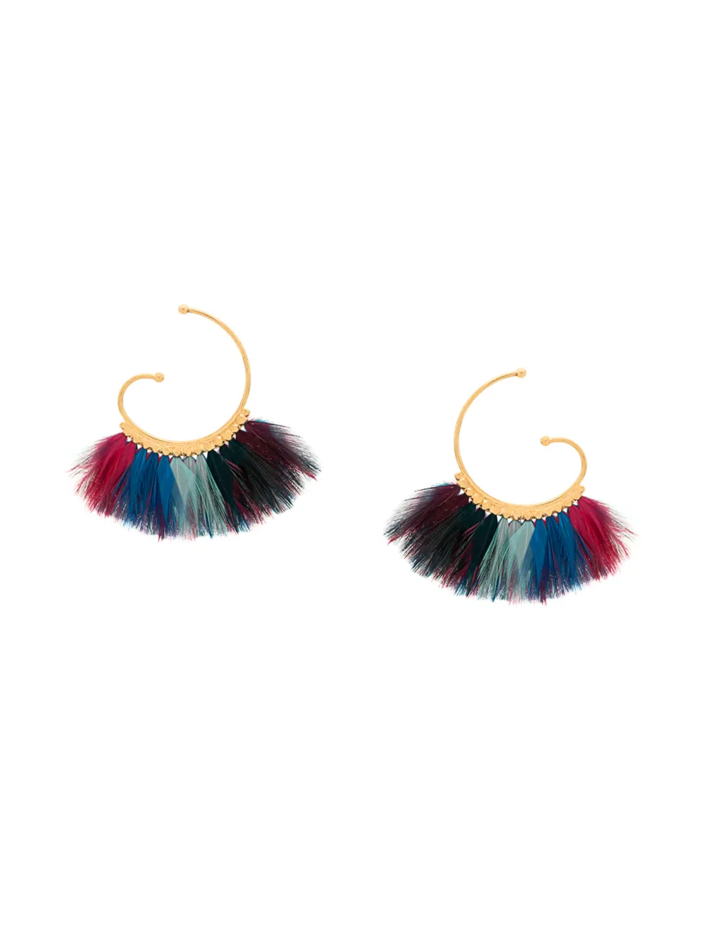 Gas Bijoux Accessories GAS BIJOUX BUZIOS FEATHER EARRINGS - BLUE