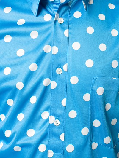 blue polka dot tops