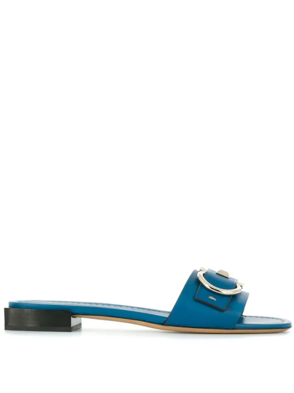 Salvatore Ferragamo Blue Slide Sandals Sandals Salvatore Ferragamo Blue size 10 US in Rubber - 29249905 main image 2