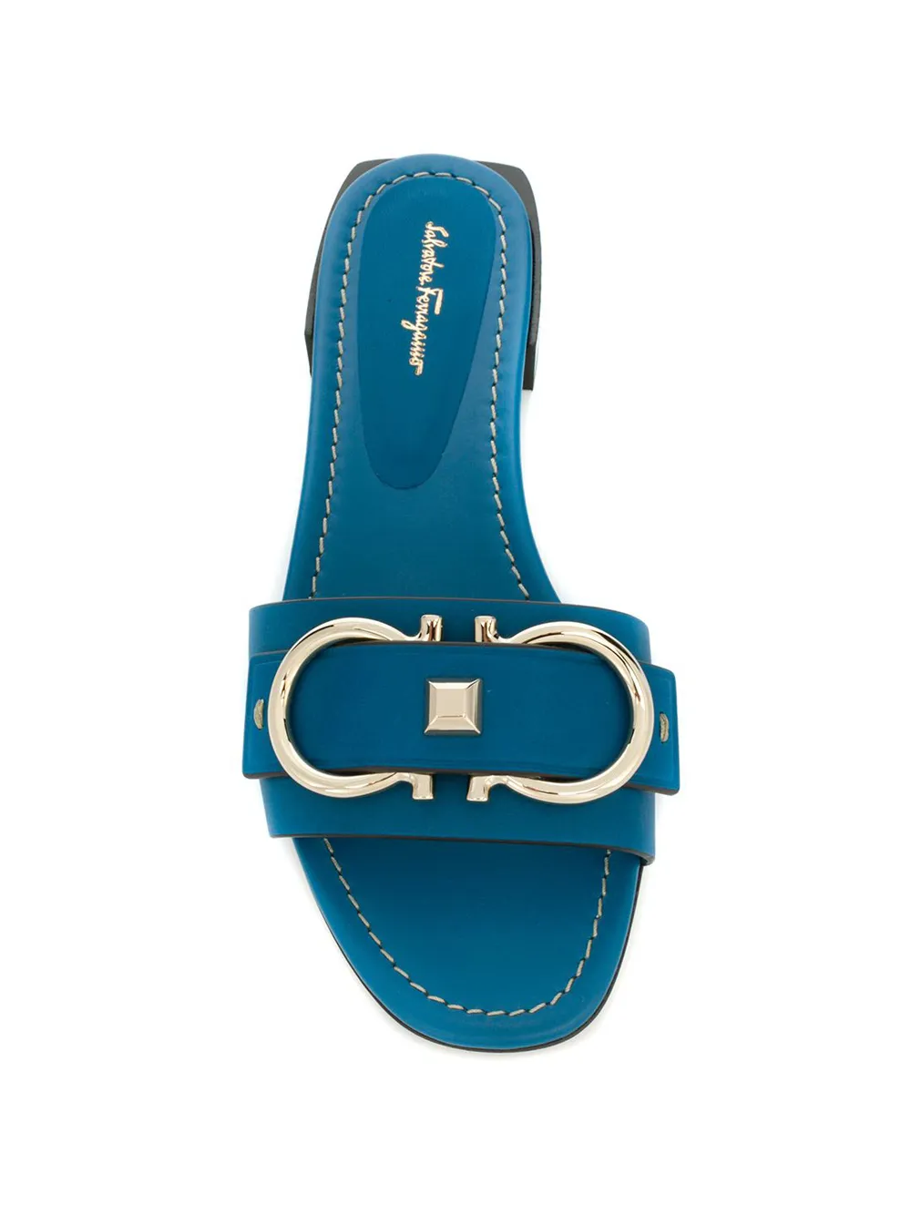 Ferragamo Gancio slippers Blauw