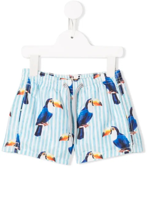 MC2 Saint Barth Kids Badeshorts mit Tukan-Print