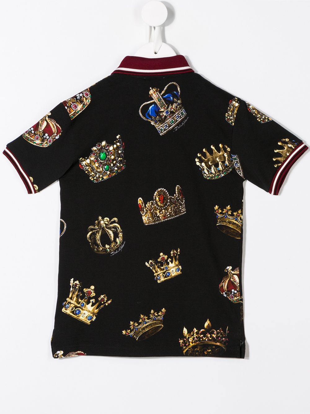 фото Dolce & Gabbana Kids рубашка-поло с принтом Crown