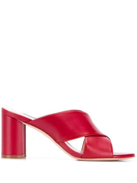 stuart weitzman galene leather mules