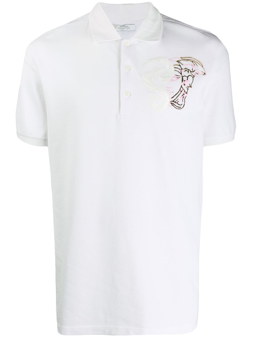 фото Versace collection рубашка-поло с декором medusa
