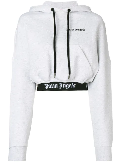 Palm angels crop hoodie Clearance