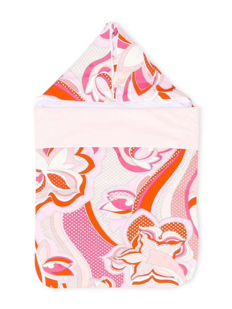 Emilio Pucci Junior одеяло с капюшоном и принтом