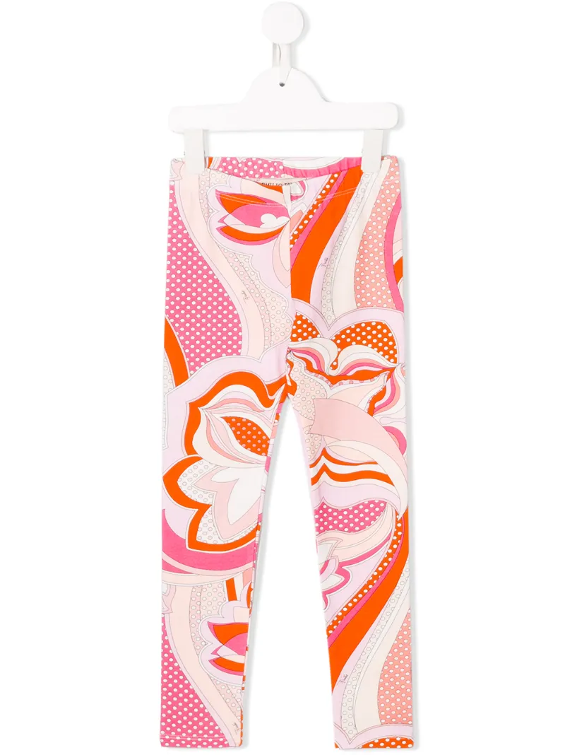 Emilio Pucci Junior легинсы с геометричным узором