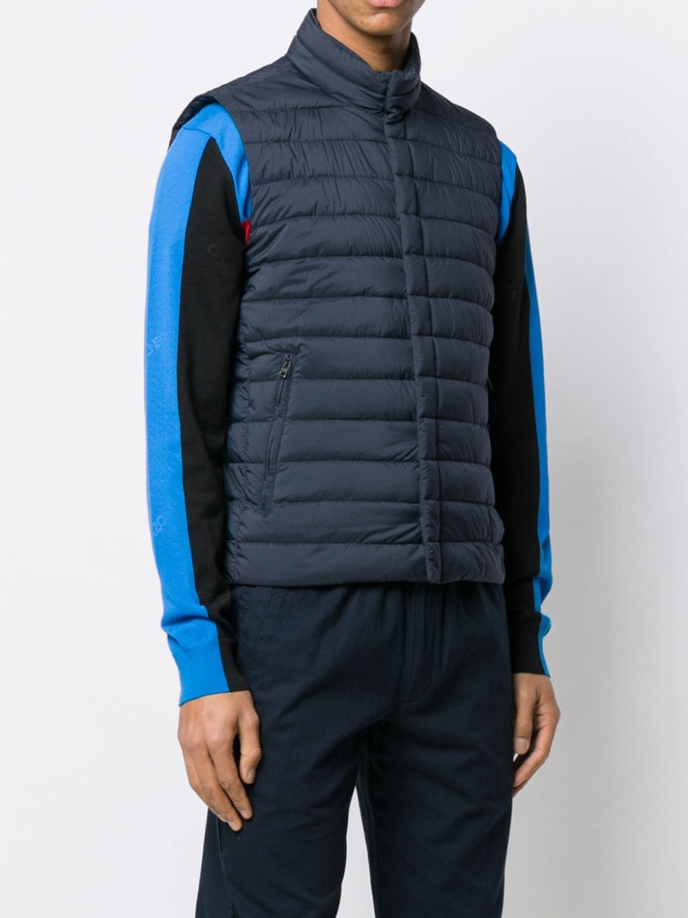 Shop Herno Quilted Padded Vest In Blue
