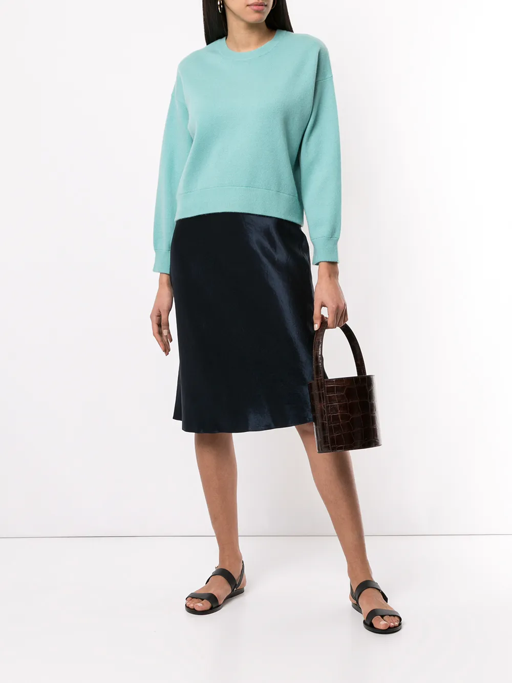  Vince High-waisted Midi Skirt - Blue 