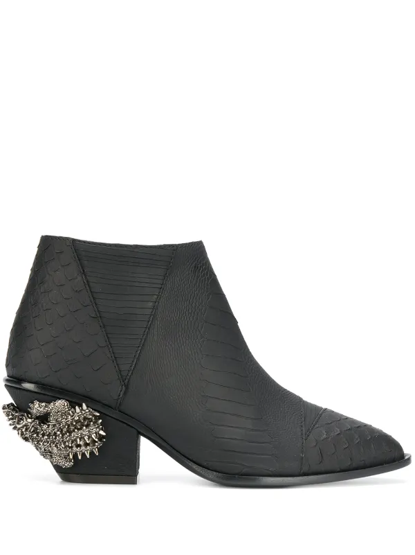 alligator ankle boots