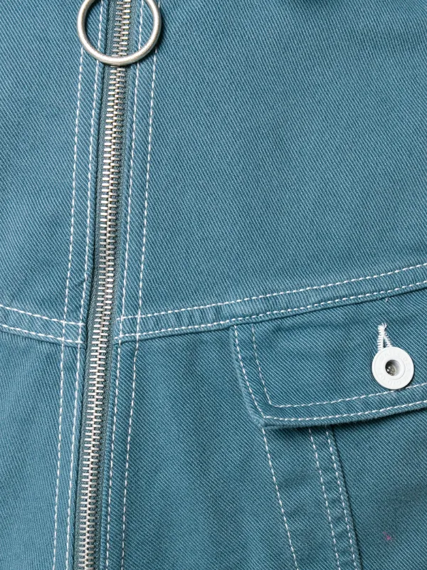 denim shirt with zipper