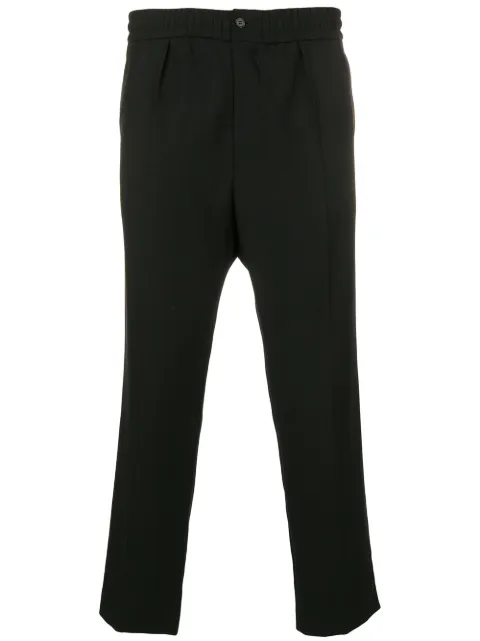 Click to view more detailed imagery on our partner's website Ami Alexandre Mattiussi Elasticated Waist Cropped Fit Trousers In Black 001