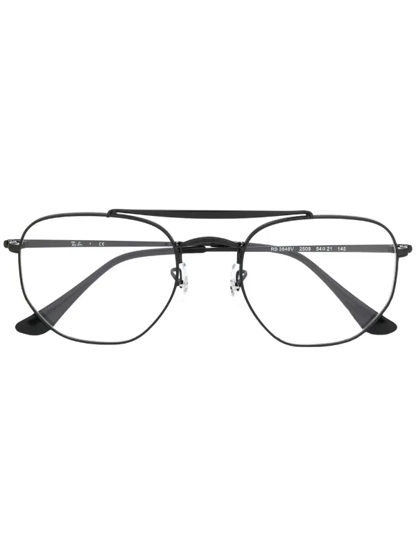 Ray ban round glasses black on sale