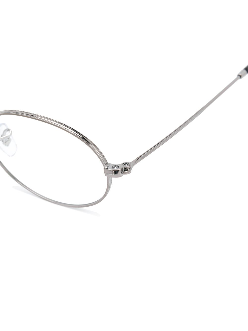 Shop Ray Ban Round Frame Glasses In Silver