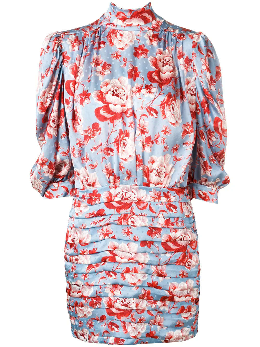 Magda Butrym Tops MAGDA BUTRYM MINIKLEID MIT BETONTEN SCHULTERN - BLAU