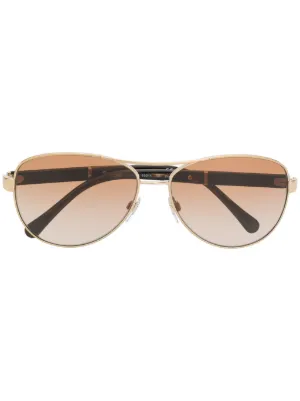 Gucci Eyewear リムレス スクエアサングラス | ブラウン | FARFETCH JP