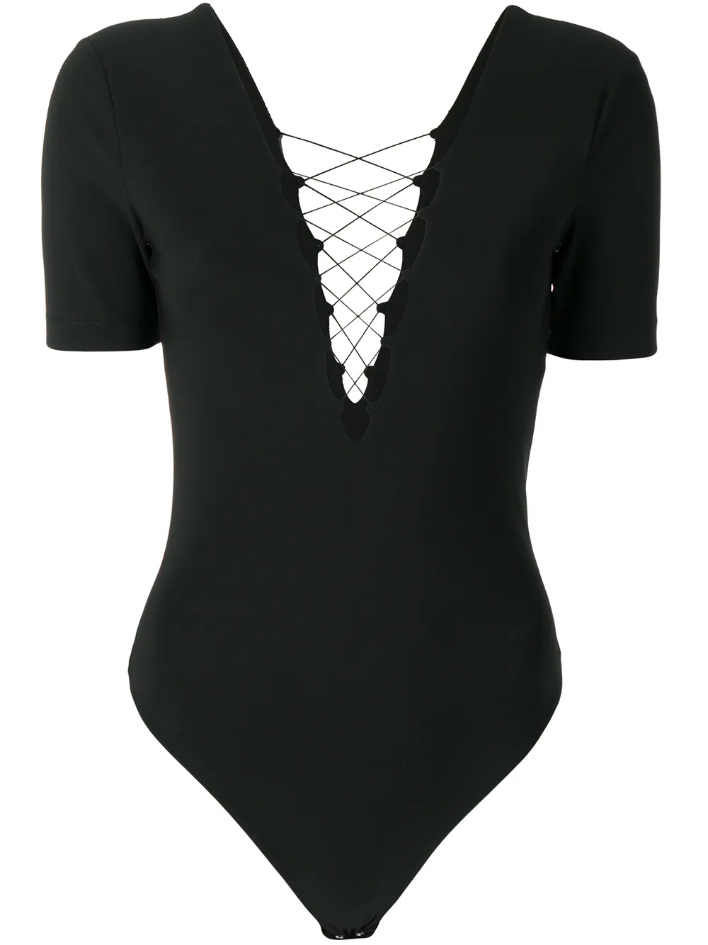 T By Alexander Wang Suits T BY ALEXANDER WANG STRING DETAIL BODYSUIT - BLACK