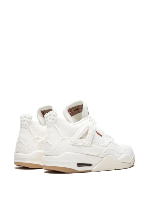 Jordan Air Jordan 4 Retro Levis NRG White Denim White FARFETCH AO