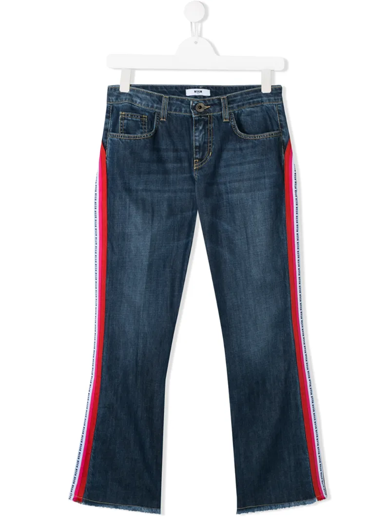 Msgm Kids джинсы с логотипом на лампасах