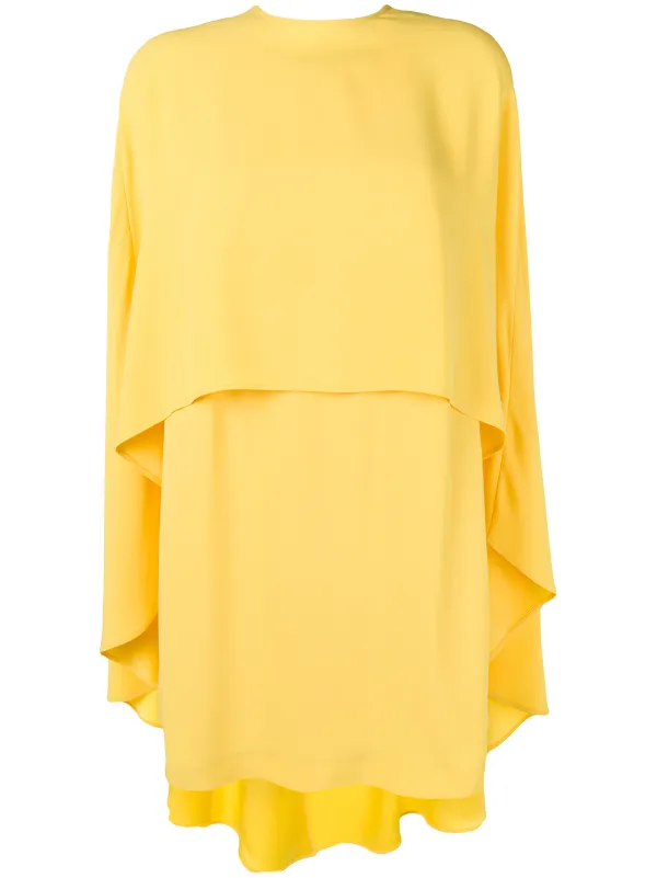 yellow cape dress