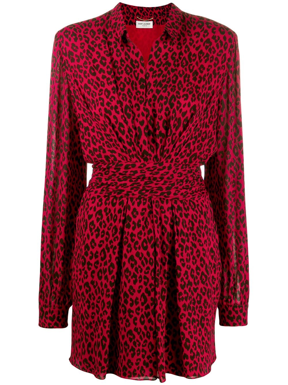 leopard red dress