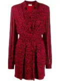 Saint Laurent leopard print dress - Red