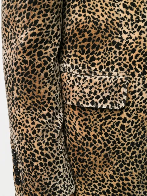 SAINT LAURENT CHESTERFIELD LEOPARD PRINT COAT