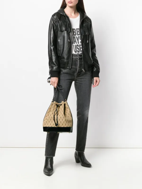 monogram bucket bag
