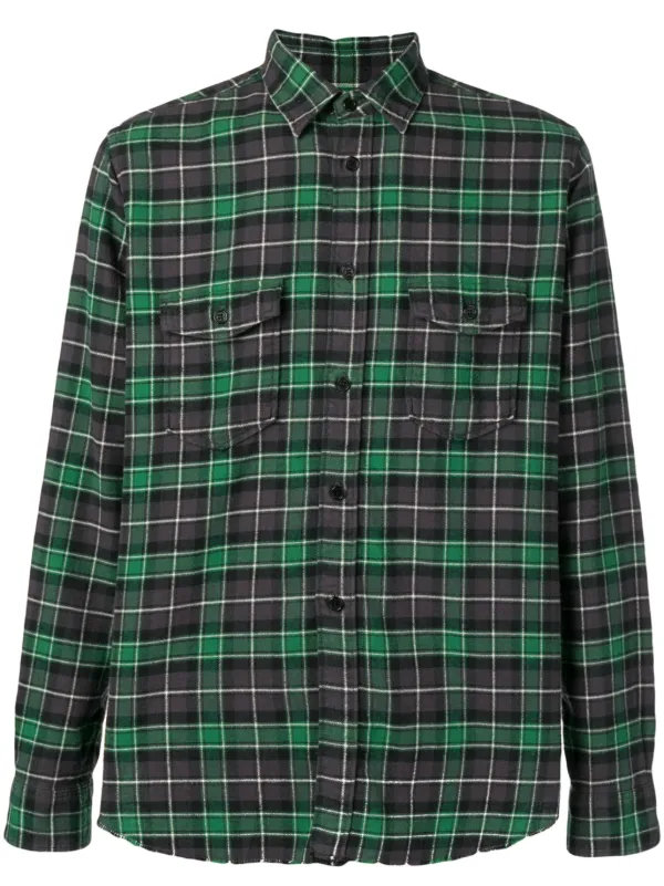 saint laurent checked shirt
