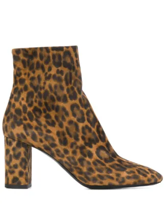 Ysl leopard boots on sale