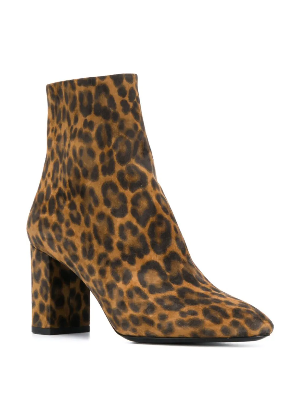 Saint Laurent Lou 75 laarsjes met rits - Bruin