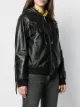 Saint Laurent chaqueta con capucha y flecos