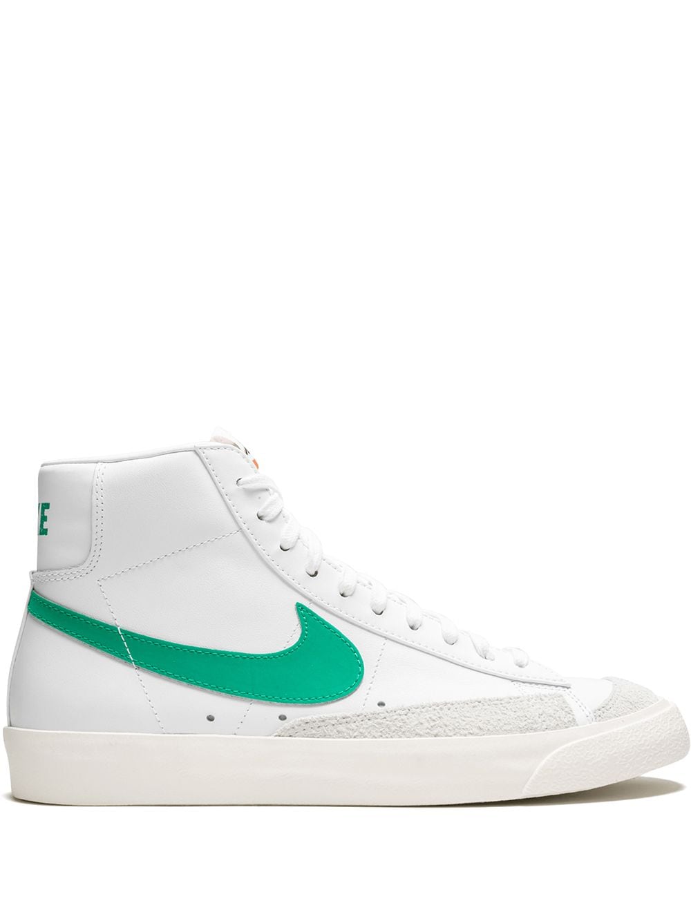 Nike Blazer Mid '77 Vintage Sneakers In White And Green In White/green/orange