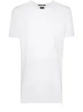 Ksubi distressed-hem longline T-shirt - White