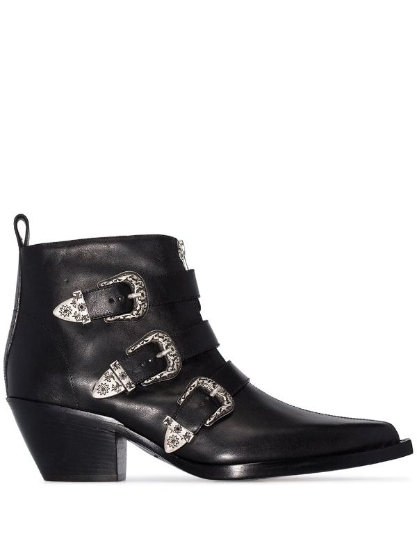 R13 buckle-detail ankle boots 
