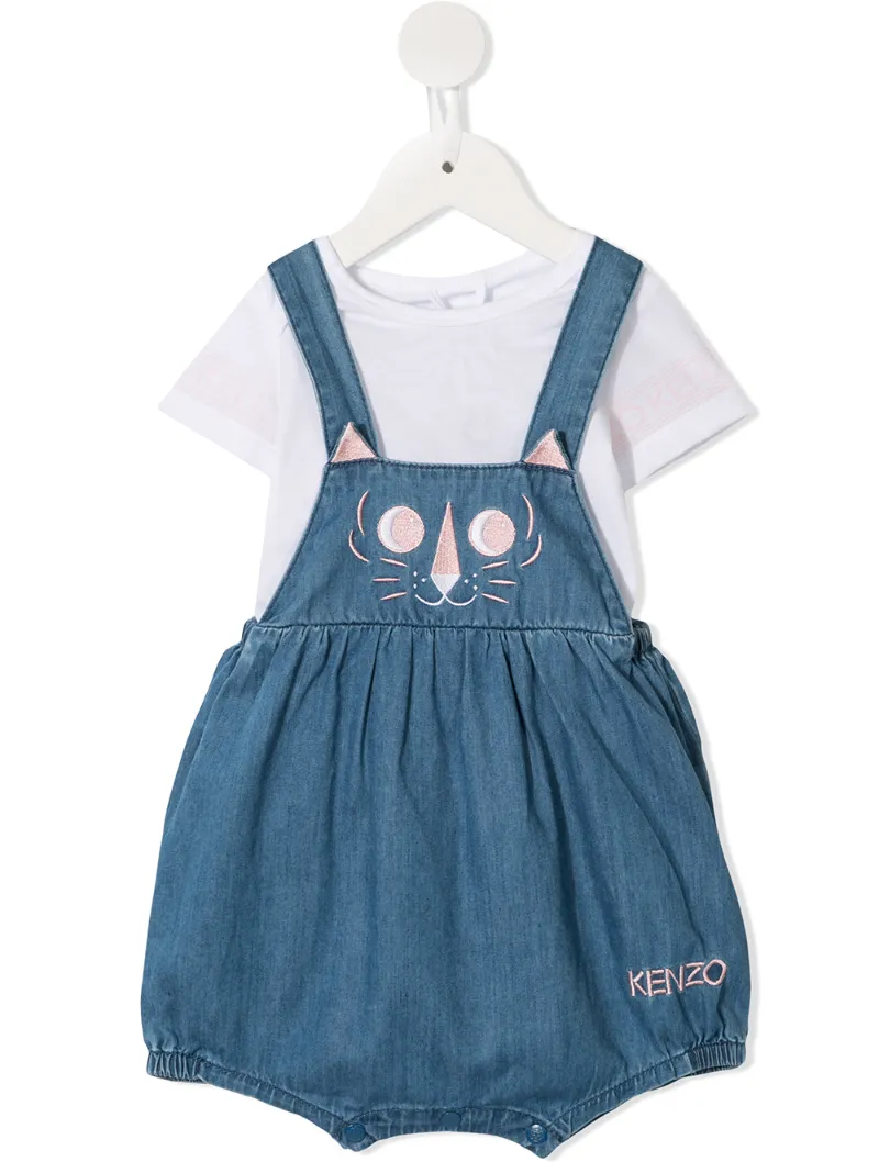 Kenzo Kids комбинезон с вышивкой