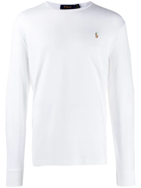 Polo Ralph Lauren تيشيرت بأكمام طويلة وتطريز شعار الماركة