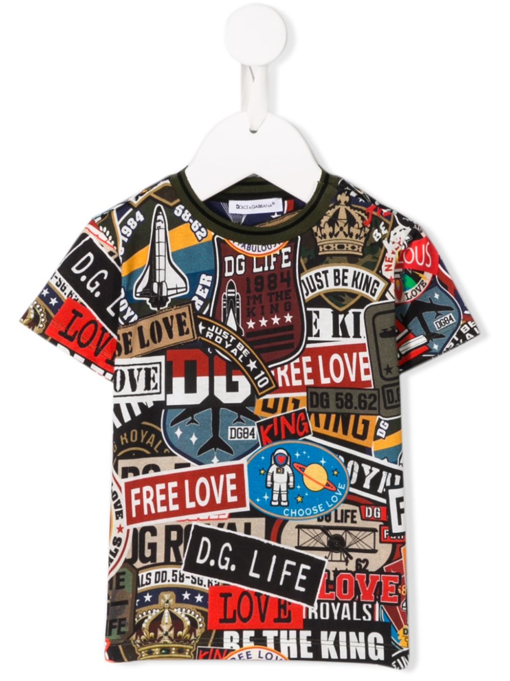 Dolce & Gabbana Babies' Graphic Print T-shirt In Black