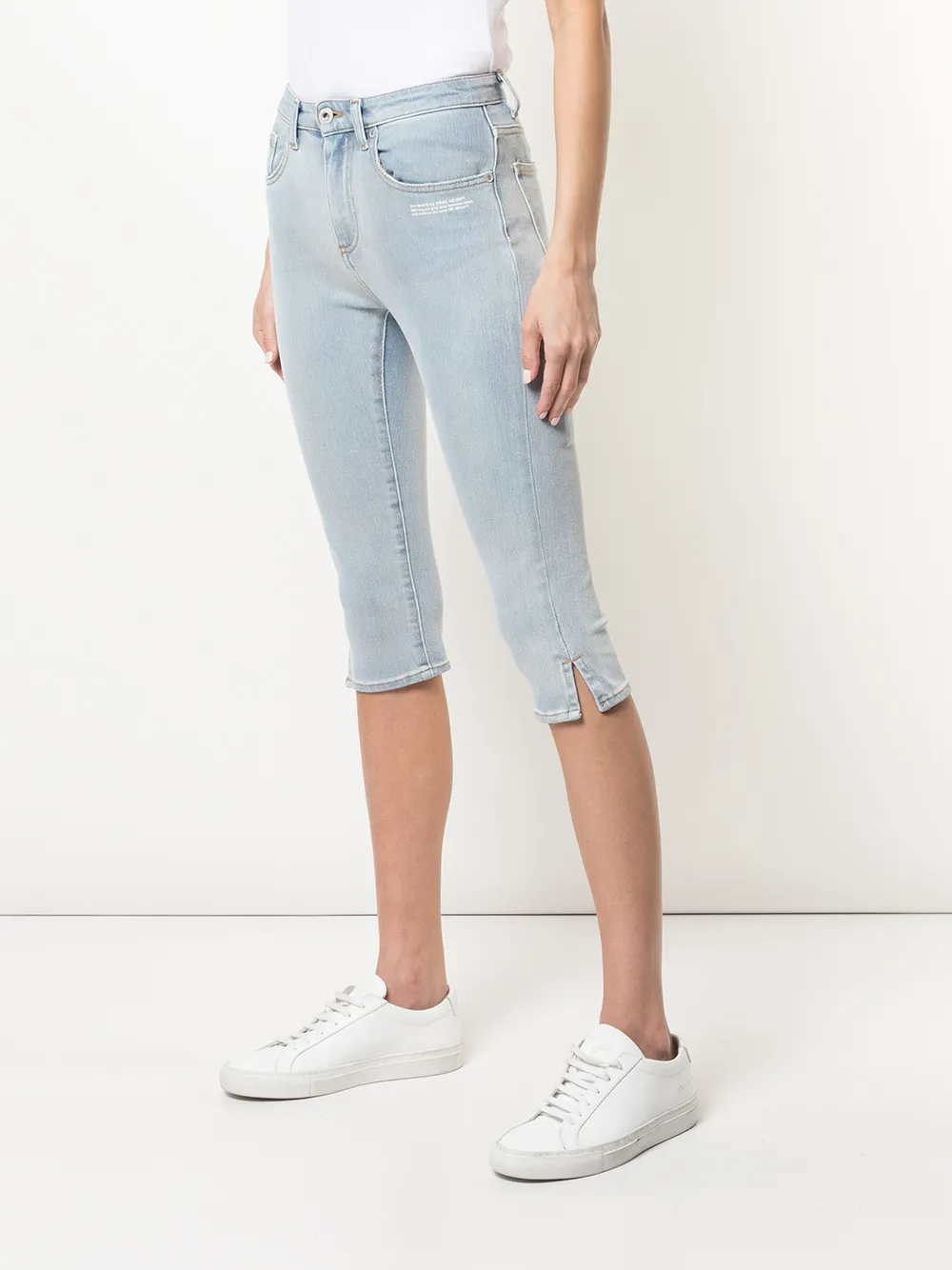 фото Off-white укороченные джинсы скинни