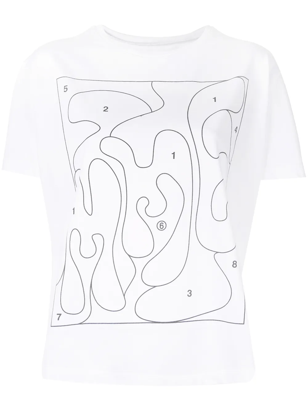 Mm6 Maison Margiela T-shirts MM6 MAISON MARGIELA COLOURING PRINT T-SHIRT - WHITE
