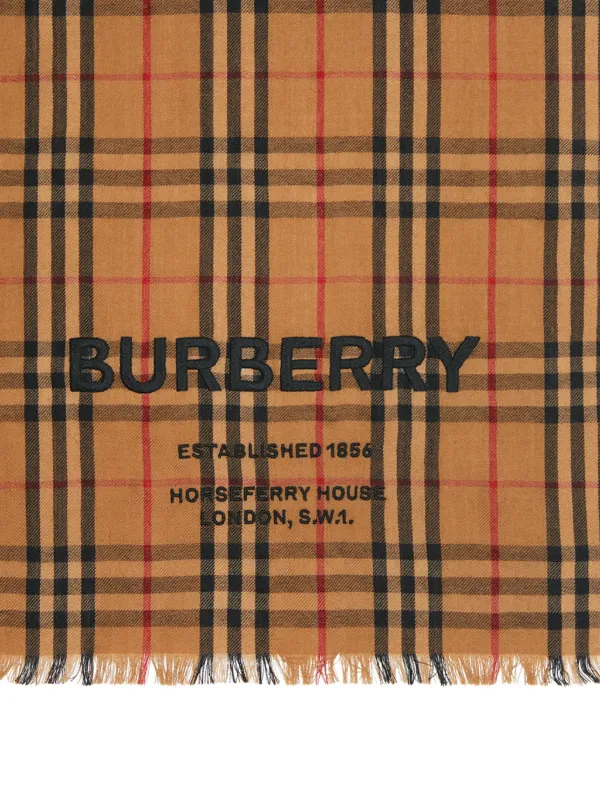 burberry scarf embroidered