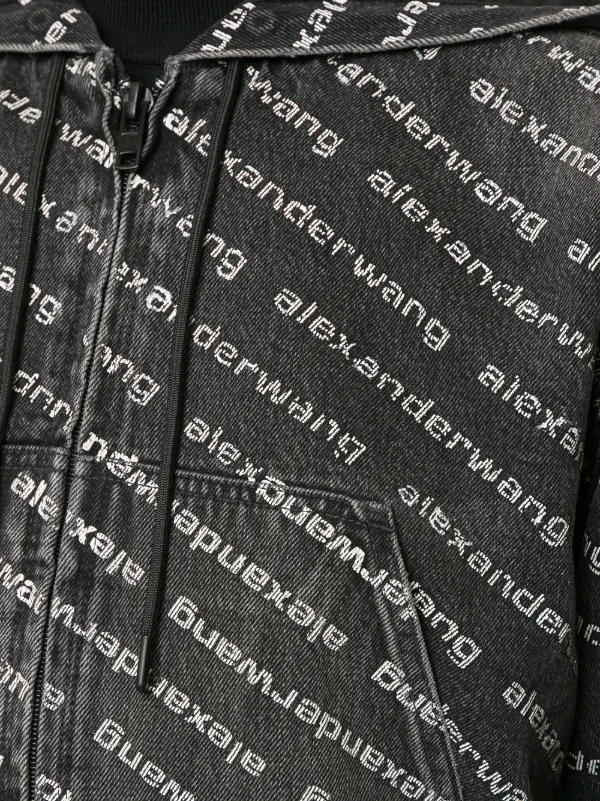 alexander wang logo print jeans