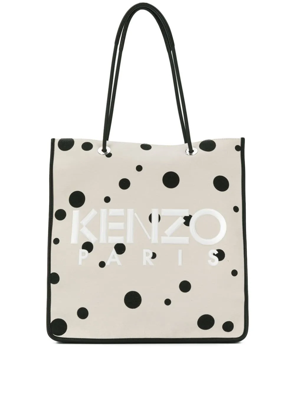 polka dot canvas bag