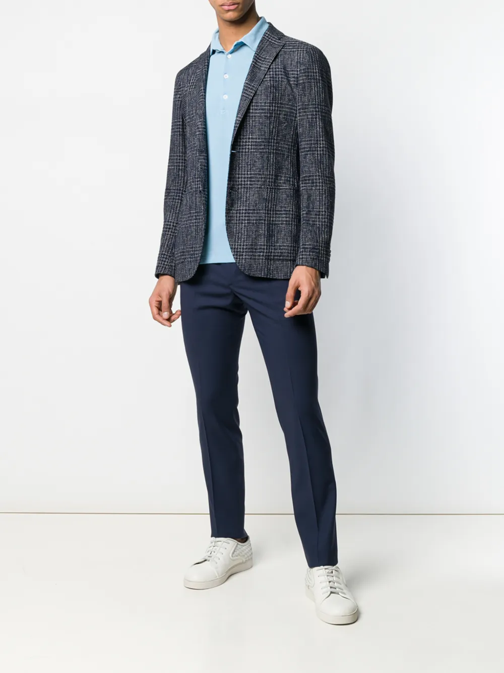 Incotex Geplooide broek - Blauw