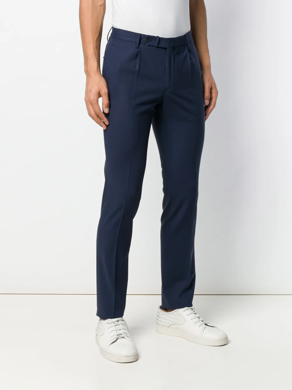 Incotex Geplooide broek Blauw