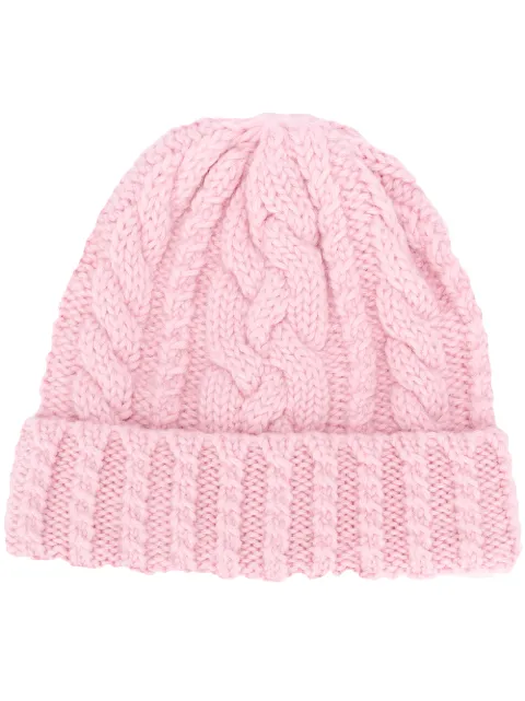 Click to view more detailed imagery on our partner's website Ami Alexandre Mattiussi Cable Knit Beanie In Pink