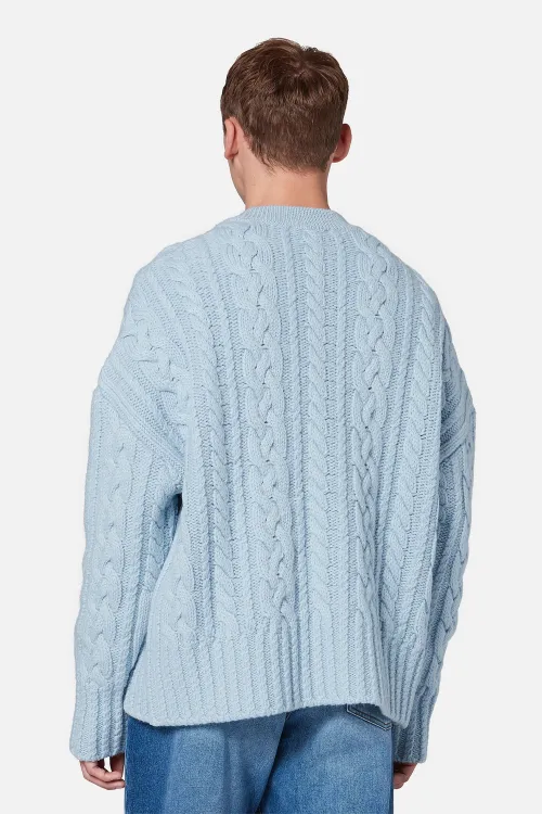 CABLE KNIT OVERSIZE SWEATER - AMI PARIS 
