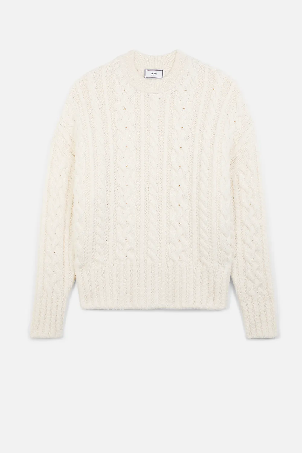 CABLE KNIT OVERSIZE SWEATER - AMI PARIS OFFICIAL